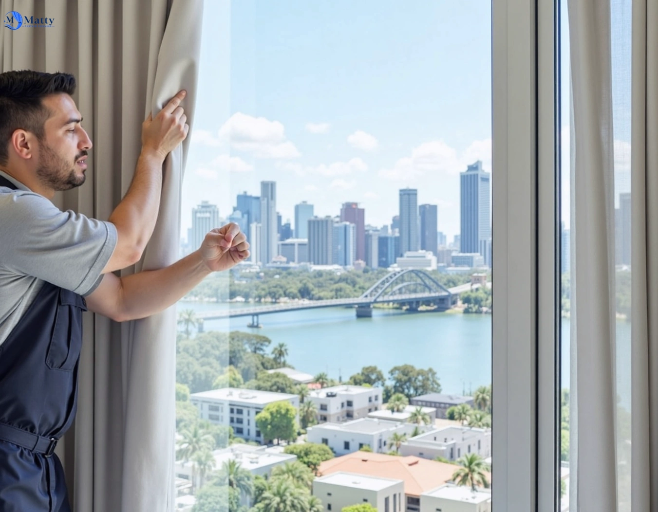 Professional curtain steam cleaning service wulkuraka QLD by Matty Curtain Cleaning
